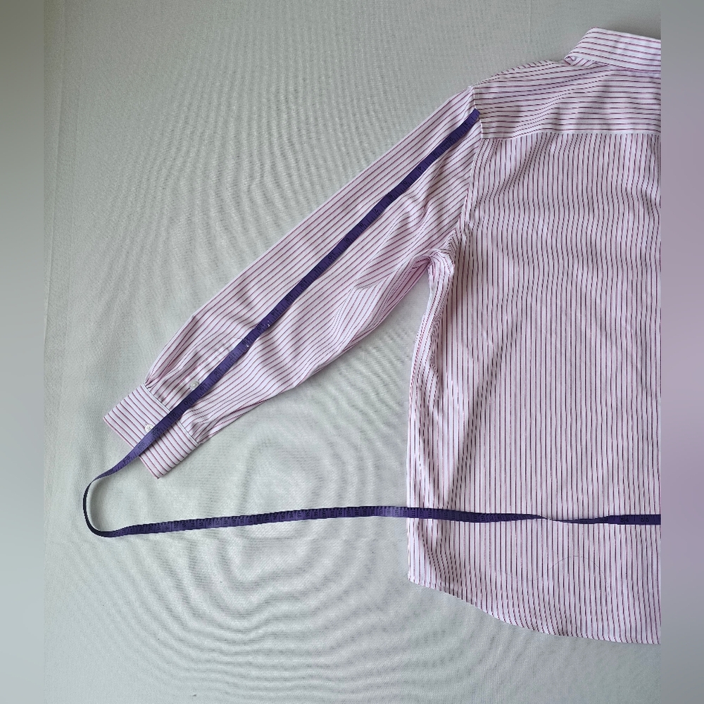 Women's Pink Stripe Button-Front Dress Shirt - Picture 10 of 16